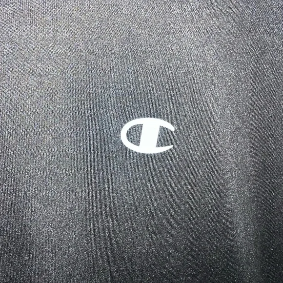 CHAMPION Classic Quick Dry Athletic Athleisure Short Sleeve T Shirt Black Mens L - Picture 2 of 5